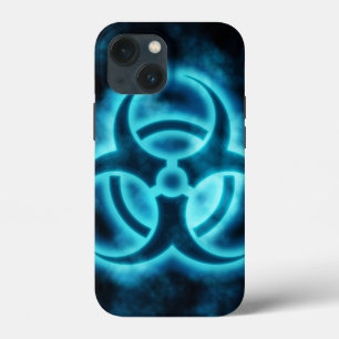 Blue Glo Biohazard iPhone Case