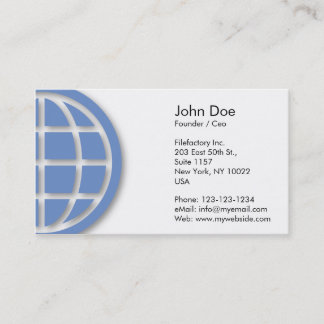 Blue Globe Design Business Card