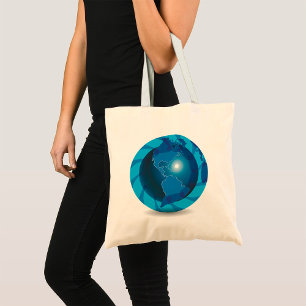 Blue Globe Tote Bag