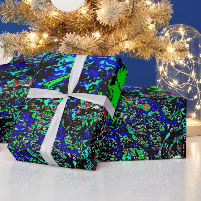 Blue glory texture Wrapping Paper,Blue bright joy  Paper (Holidays)