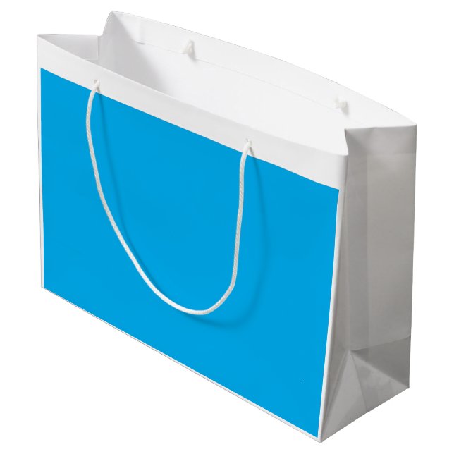 Blue Glossy Gift Bag | Premium Rope Handle (Back Angled)