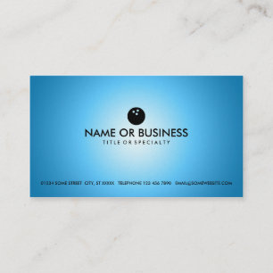 blue glow bowling business card