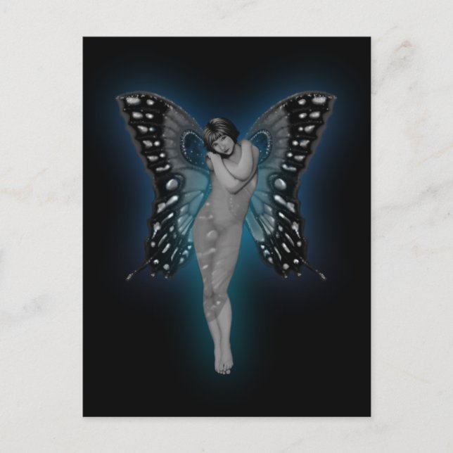 Blue Glow Fairiy Postcard (Front)
