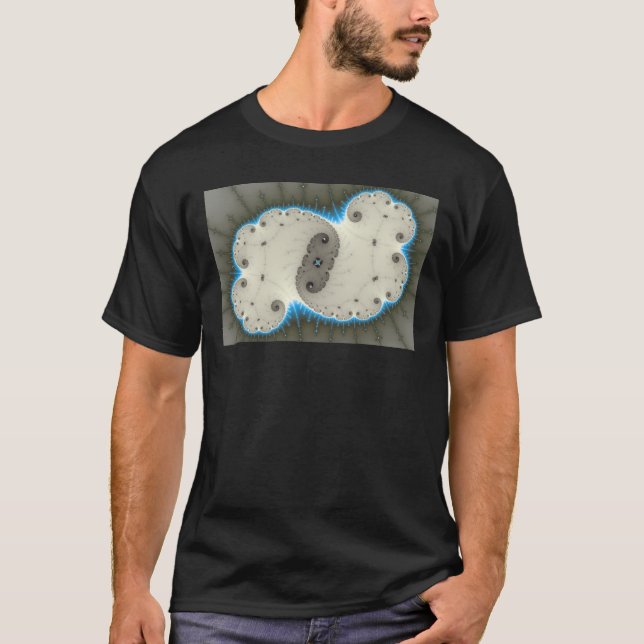 Blue Glow - Fractal T-shirt (Front)