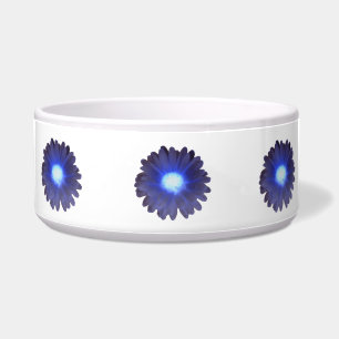 Blue Glow Marigold Dog Bowl