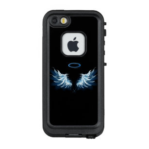 Blue Glowing Angel Wings on black background LifeProof FRÄ’ iPhone SE/5/5s Case