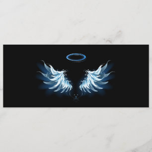 Blue Glowing Angel Wings on black background Program