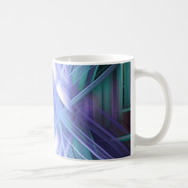 Blue glowing star coffee mug (Right)