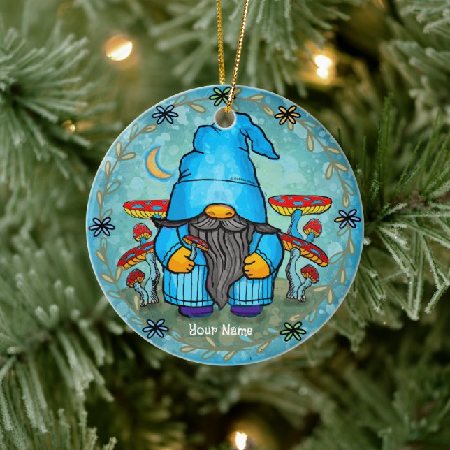 Blue gnome  ceramic ornament (Tree)