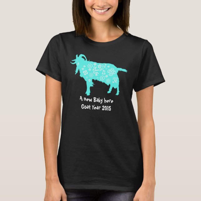 Blue Goat Baby here 2015 Women's Maternity T-Shirt (Front)