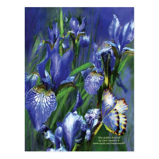 Blue Goddess Art Postcard