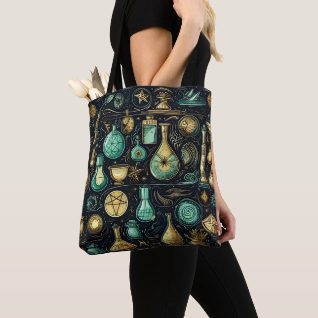 Blue Gold Alchemy Tote Bag (Close Up)