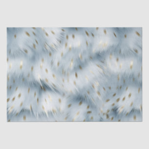 Blue Gold Animal print Tissue Paper