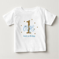 Blue & Gold Boys ONE 1st Birthday Party Custom