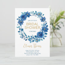 Blue Gold Bridal Shower