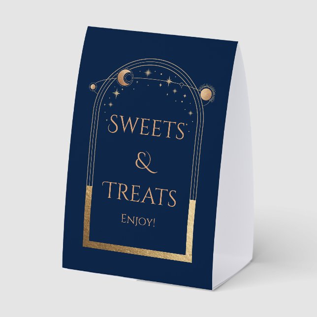 Blue Gold Celestial Sweets & Treats Wedding (Back)