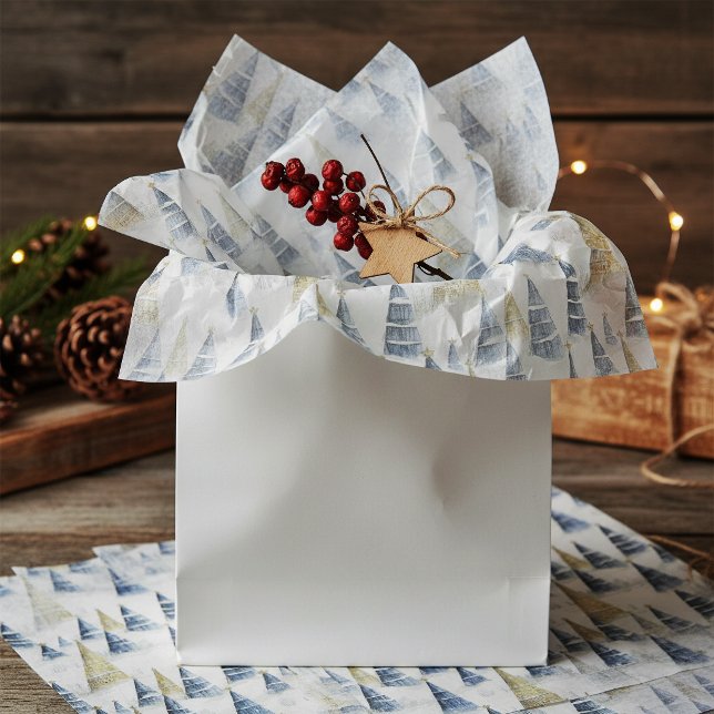 Blue Gold Christmas Pattern#8 ID1009 Tissue Paper (Creator Uploaded)