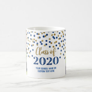 Blue Gold Class of 2020 Photo Graduation Mug