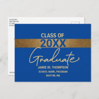 Blue Gold Class of 2024 Graduation announcement