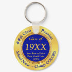 Blue Gold, Class Reunion Gifts, Reunion Keychains