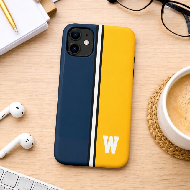 Blue & Gold College Colours Case-Mate iPhone Case (Creator Uploaded)