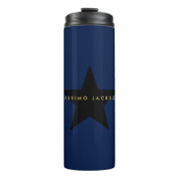 Blue Gold Colors Professional Trendy Black Star