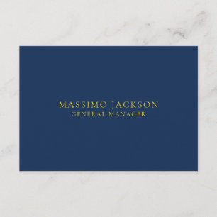 Blue Gold Colors Professional Trendy Minimalist Enclosure Card