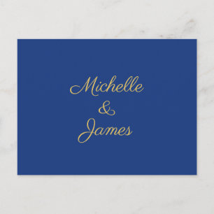 Blue & Gold Colors Professional Trendy Modern Holiday Postcard