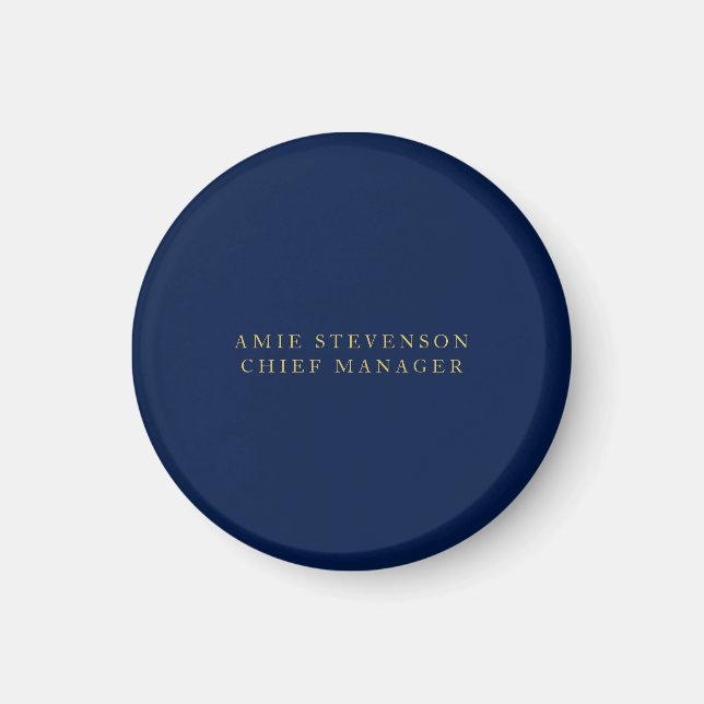 Blue Gold Colours Professional Classical Plain Magnet (Front)