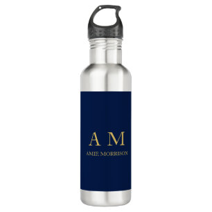 Blue Gold Colours Professional Initial Letters Nam 710 Ml Water Bottle