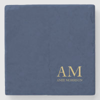 Blue Gold Colours Professional Initial Letters Nam