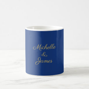 Blue & Gold Colours Professional Trendy Modern Coffee Mug