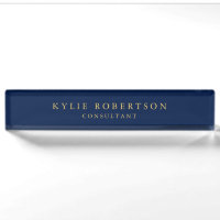 Blue Gold Colours Professional Trendy Modern Plain