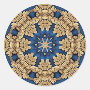Blue Gold Decorative Sticker