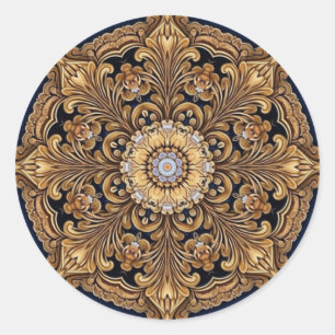 Blue Gold Decorative Sticker