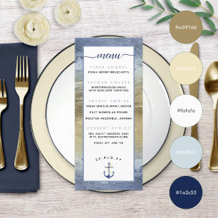 Blue & Gold ⚓️ Event or Nautical Wedding Menu