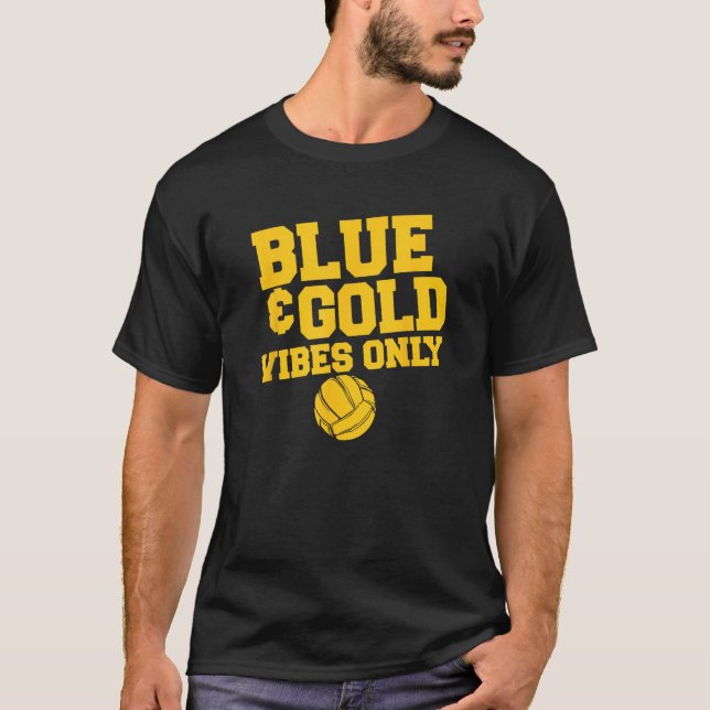 Blue Gold Game Day High School Volleyball Group Te T-Shirt (Front)