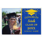 Blue & Gold Graduation custom Photo Class Of 2025