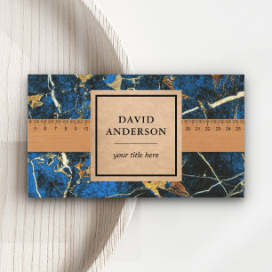 Blue Gold Granite Splashback Kitchen Countertop Business Card