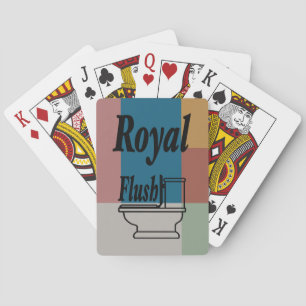 Blue Gold Grey Green Terracotta Colour Block Playing Cards