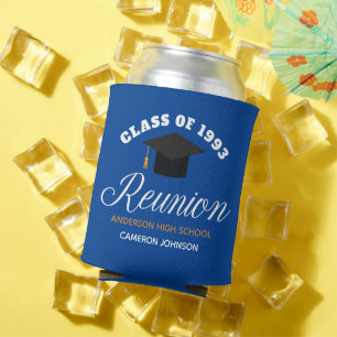 Blue Gold High School Reunion Personalised Party Can Cooler