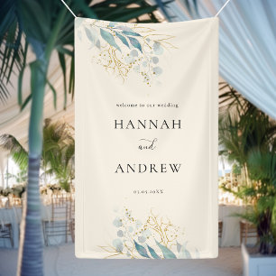 Blue Gold (Imitat) Beige Wedding Collection Banner