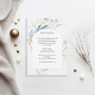 Blue Gold (Imitate) White Wedding Collection RSVP
