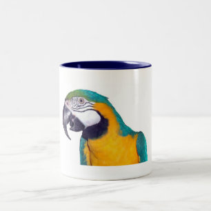 Blue & Gold Macaw 11oz Two-Tone Coffee Mug