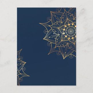 Blue & Gold Mandala | Islamic Art Inspired  Postcard