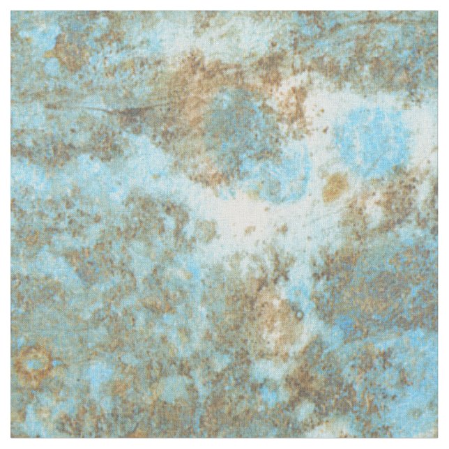 Blue/Gold Marble Combed Cotton (56" width) Fabric (Close Up)