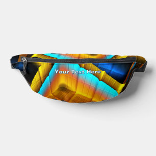 Blue-Gold Metallic Pattern 33 Bum Bags