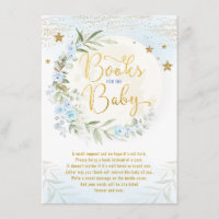 Blue Gold Moon & Stars Greenery Books for Baby
