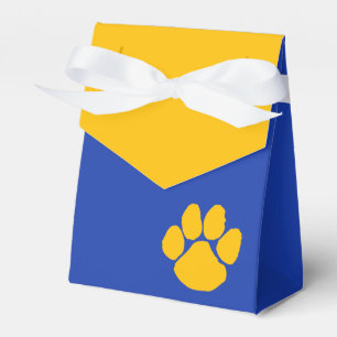 Blue & Gold Pawprint Graduation Favour Boxes