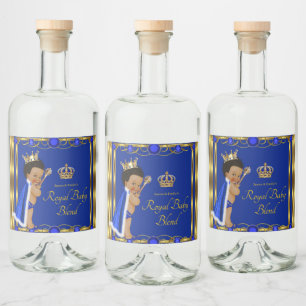 Blue Gold Prince Mini Liquor Labels